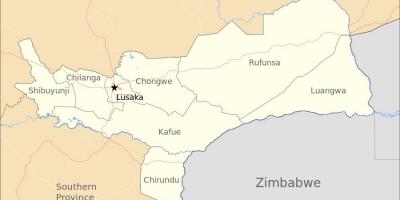 नक्शे के लुसाका ज़ाम्बिया