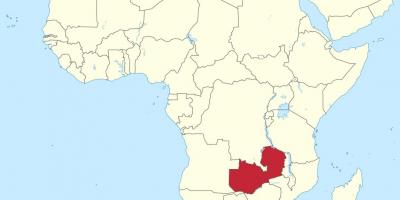 अफ्रीका का नक्शा दिखा जाम्बिया
