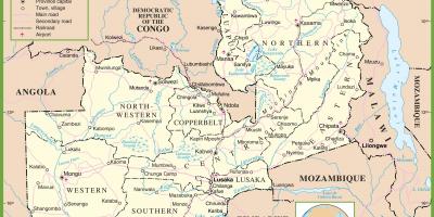 नक्शे के ज़ाम्बिया
